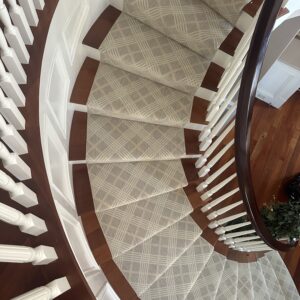 Bertonazzi spiral and other coastal plaid rug